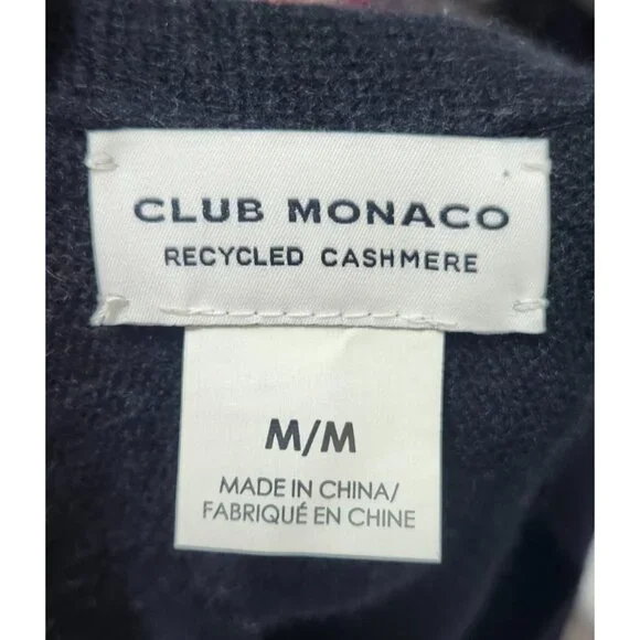 Club Monaco Black Recycled Cashmere Cowl Neck Sweater Women’s M Soft Luxury Knit - Picture 5 of 10